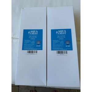 Aqua Crest AQF-GXRTQR Refrigerator Water Filter 2-Pack Fits GE White Replacement
